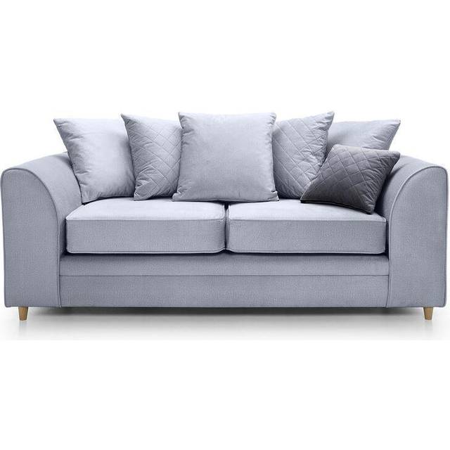 Chicago Spill-Proof Velvet 3 Seater Sofa - Light Blue - One Size