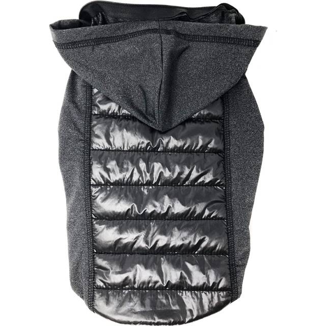 Pet Life 61BKXS Apex Lightweight Hybrid 4-Season Stretch & Quick-Dry Dog Coat with Pop Out Hood, Black - Extra Small