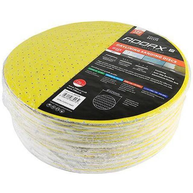 Addax - timco Drylining Sanding Discs 150 Grit Yellow - 225mm
