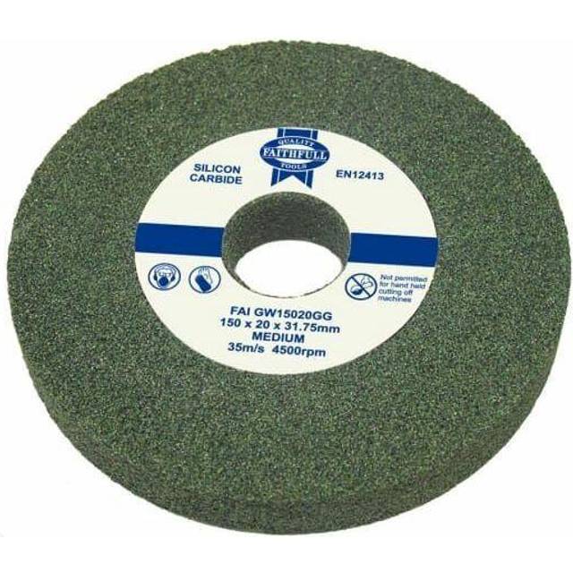 Faithfull Green Silicone Carbide Grinding Wheel 150mm 16mm Fine