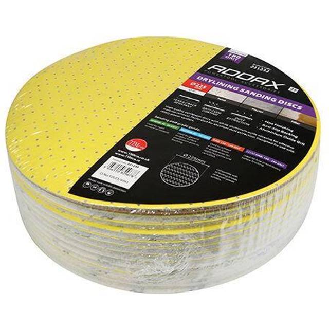 Addax - timco Drylining Sanding Discs 180 Grit Yellow - 225mm