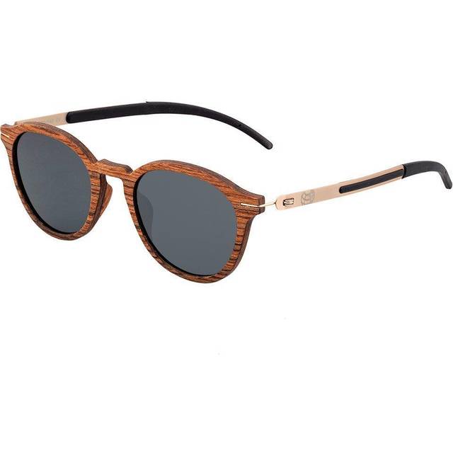 Earth Sabal Round Unisex Sunglasses ESG044RG - Black (OS)