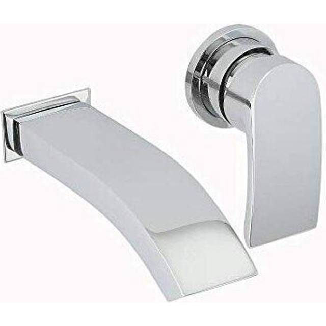 Milano - Razor - Modern Wall Mounted Basin Mixer Tap with Lever Handle - Chrome