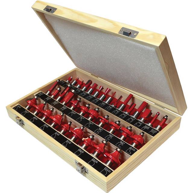 Bigbuy - Faithfull FAIRBS35 Carbide Router Bit Set of 35 tct 1/2in Shank