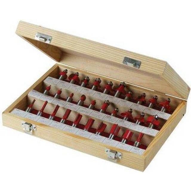"30 Piece TCT Router Bit Set 1/2"" Shank Tungsten Carbide Blade Laminate Worktop"