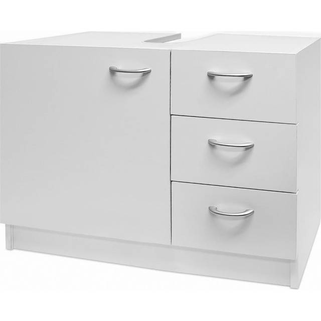 Vanity Cabinet White with 3 Drawers