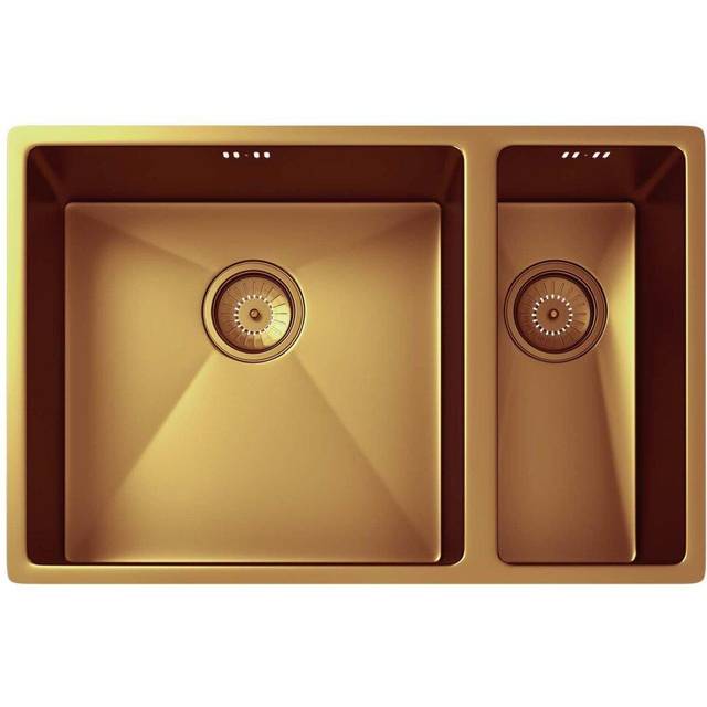 Inset / Undermount Copper Kitchen Sink, 1.5 Bowl 1.5mm Steel - SIA UM15CU