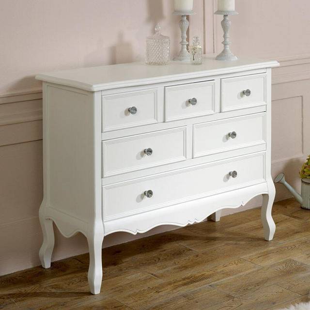 Large White Chest of Drawers - Victoria Range Material: Furniture/Furniture Ranges/Victoria Range