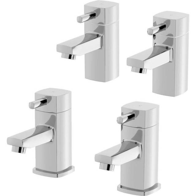 Architeckt - Bathroom Hot & Cold Basin Sink Taps Bath Taps Set Twin Chrome