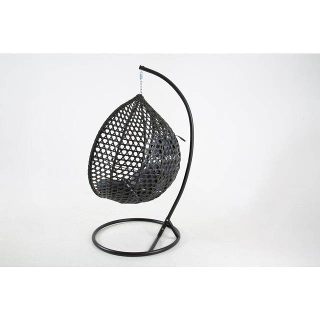 The Onyx Black Swing Egg Pod Chair - Large - Black