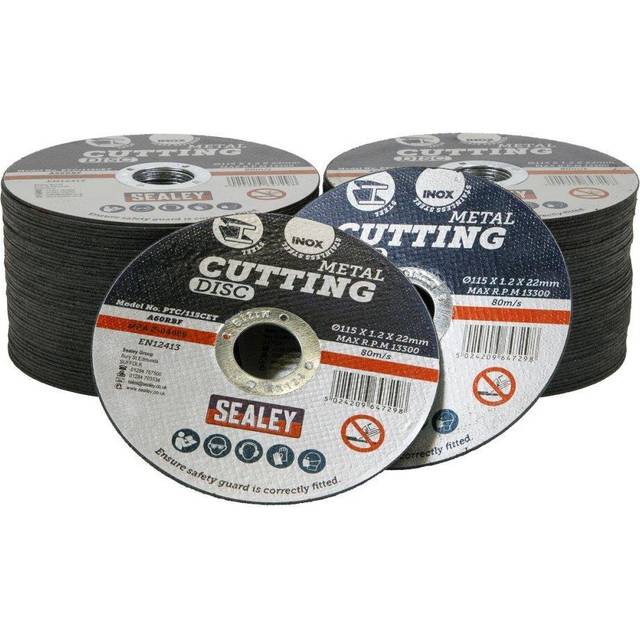 Sealey Metal Cutting Disc 115mm 1.2mm Pack of 100