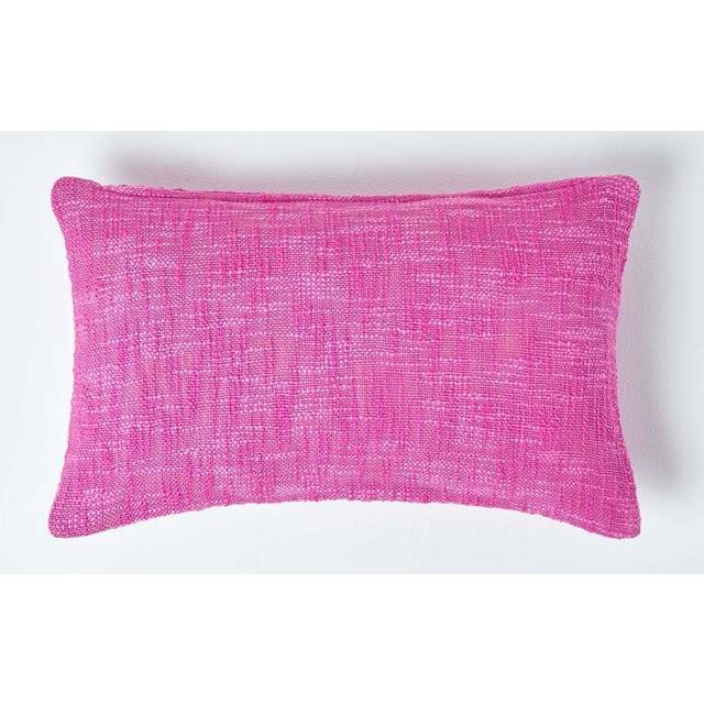 Homescapes Nirvana Cotton Pink Rectangular Cushion Cover, 30 x 50 cm