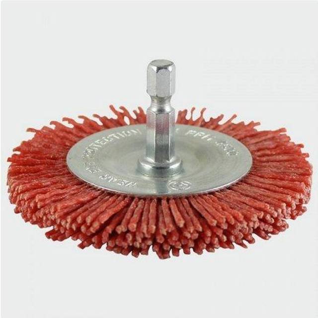 Timco drill nylon wheel brush 75mm blister pack 1