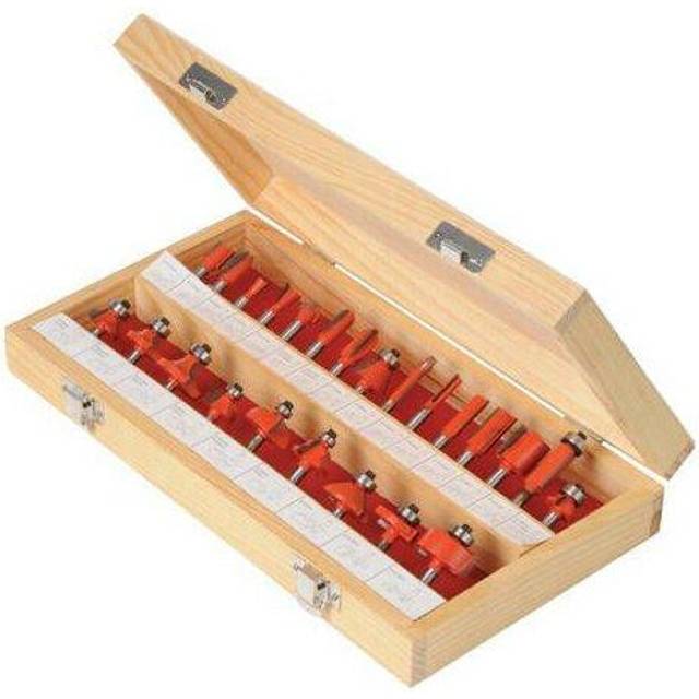 "24 Piece 1/4"" Inch TCT Router Bit Set For Woodwork Cutting"