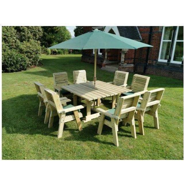 Churnet Valley Garden Furniture Churnet Valley Ergo 8 Seater Set, Brown