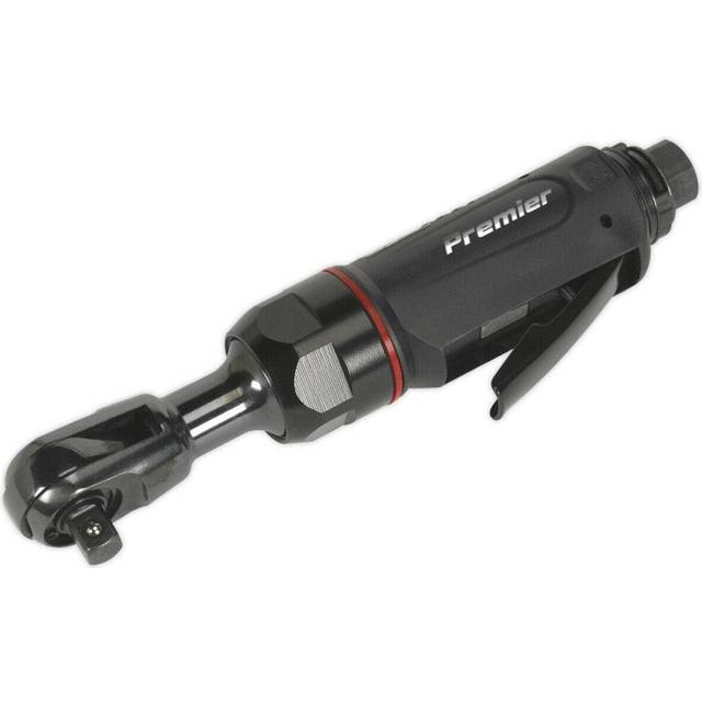 "Mini Air Powered Ratchet Wrench - 3/8"" Sq Drive - Twist Reverse - Composite Grip"