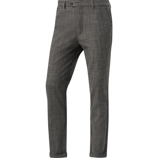 Jack & Jones Brown / Brown Patina Marco Connor Akm Checked Chinos - 30S
