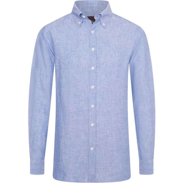 OSCAR JACOBSON Reg Fit Bd Signature Linen |Blå |M