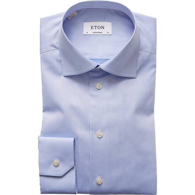 Etón Chemise bleu clair en twill signature