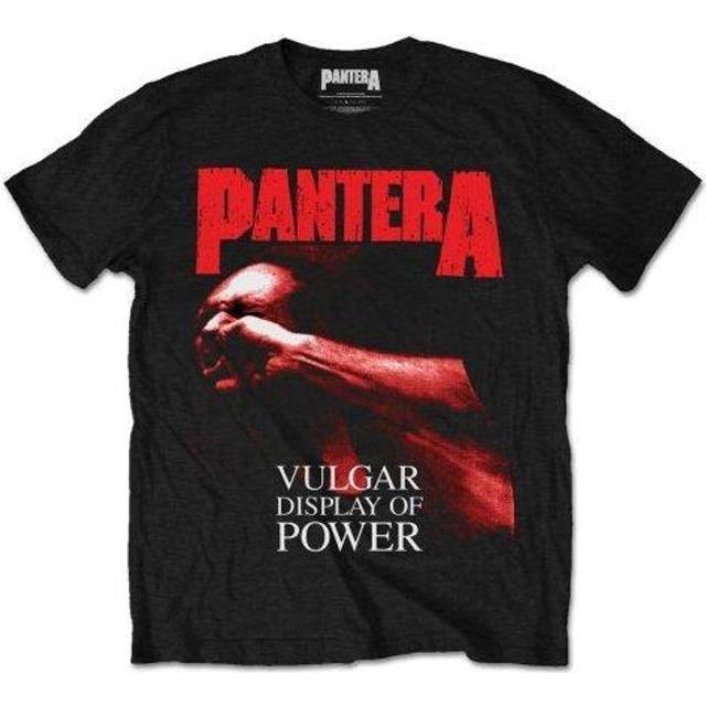 Pantera Men's Red Vulgar Short Sleeve T-shirt, Black, Medium - Display Power -  pantera vulgar display power official red tshirt new black mens tee