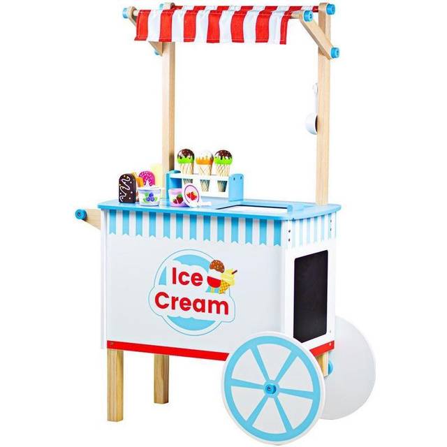 Bigjigs Toys Wooden Ice Cream Cart, Multi