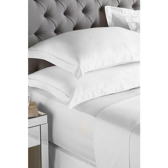 Paoletti 200 Thread Count Double Fitted Sheet Cotton White, White