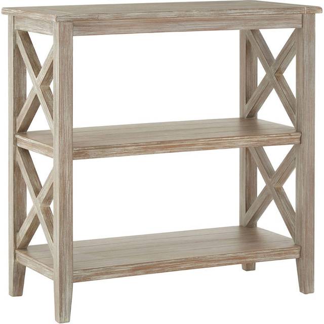 Interiors by Premier Three Shelf Winter Melody Book Case, Pine Wood Tall Book Shelf, Large Book Case for Home & Office