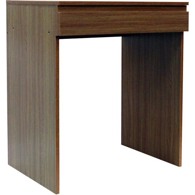 Flip Top Office Desk Workstation Dressing Table - Oak - Oak - Brown