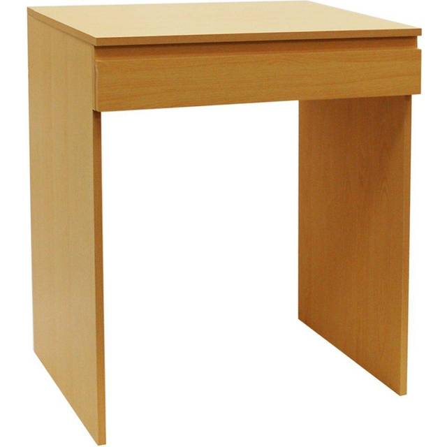 Flip Top Office Desk Workstation Dressing Table - Beech - Beech - Brown