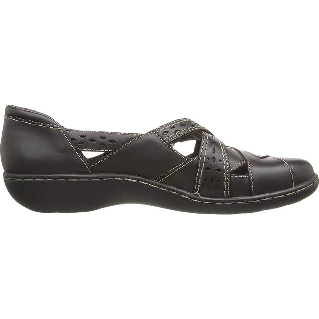 Clarks Women's Ashland Spin Q Slip-On Loafer  Black  9 Wide