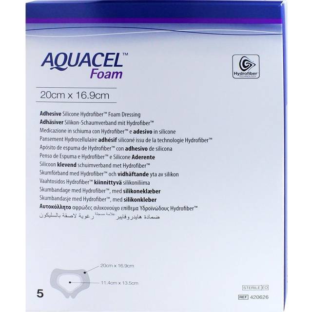 Aquacel Foam Adhesive Sacrum/Sacral Dressings 20cm x 16.9cm - 1