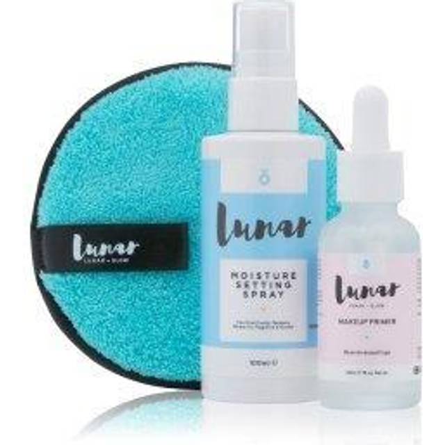 Lunar Glow Pleje Ansigtspleje Gavesæt Makeup Remover 1 pce. + Moisture Setting Spray Primer