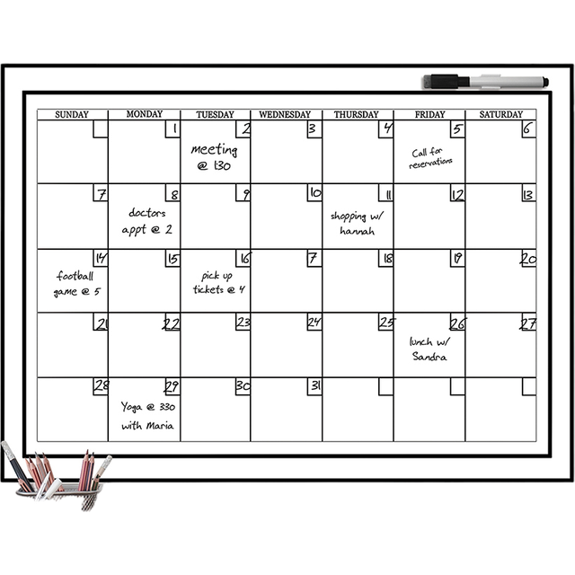 WallPops WPE0447 24 X 36 White Calendar Monthly Wall Decals