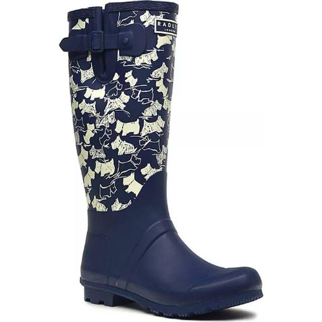 Radley London Women's Rubber Alba Welly Printed Wellie - Navy UK 6 / EUR 39