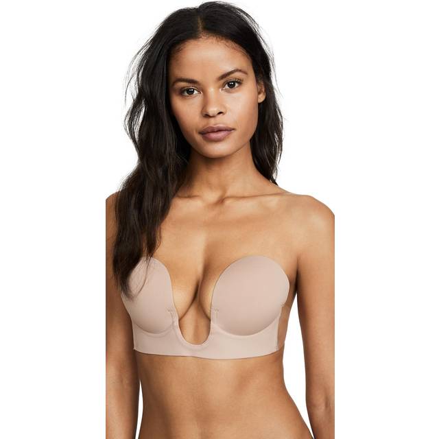 U Plunge Backless Strapless Bra - NUDE