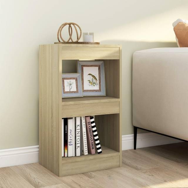 vidaXL Book Cabinet/Room Divider Sonoma Oak 40x30x72 cm - Brown