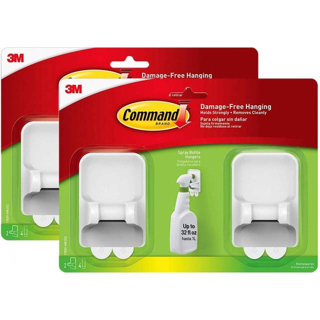 Command Spray Bottle Hangers Value Pack  2-Hangers  4-Large Strips (17