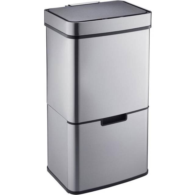 Cooks Professional 75L Recycling Sensor Bin, Silver