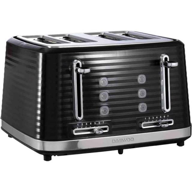 DAEWOO Hive Black 4 Slice Textured Toaster - SDA1969GE