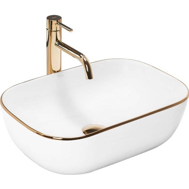 Countertop Basin REA Belinda Gold Edge
