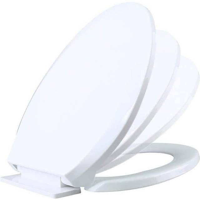 Renovators Supply Manufacturing White Plastic Soft Close Toilet Seat E