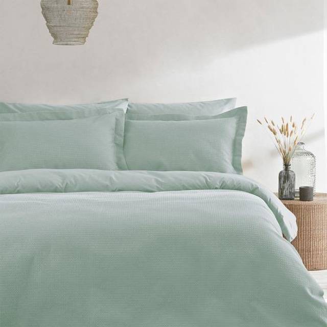 Yard Single Seafoam Waffle Duvet Set - Yard Living - Multi