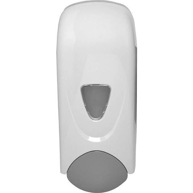 Genuine Joe Foam-Eeze Foam Soap Dispenser - Manual - 1.06 quart Capacity - Refillable  Site Window  Durable - Gray  White - 1Each