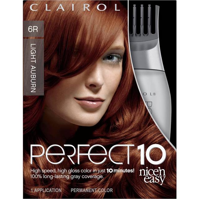 Clairol Nice'n Easy Perfect 10 Permanent Hair Color  6R Light Auburn  Pack of 1
