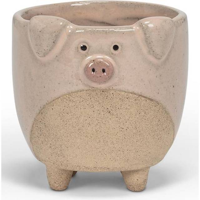 "Abbott Collection 27-CRITTER-838-SM Small Pig on Legs Planter  2.5"""" H"