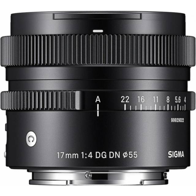 Sigma 17mm F4 DG DN Contemporary Series Ultra-Wide-Angle Camera Lens for Sony E Mount with Cap and Hood in Black