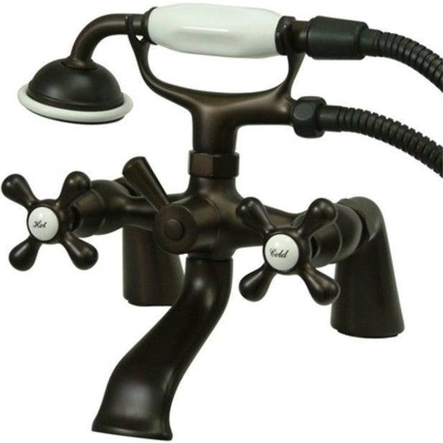 Kingston Brass KS267ORB Clawfoot Tub Faucet with Hand Shower  Oil Rubb