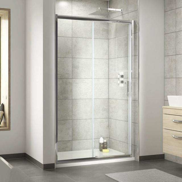 Nuie Pacific Sliding Shower Door 1600mm - AQSL16