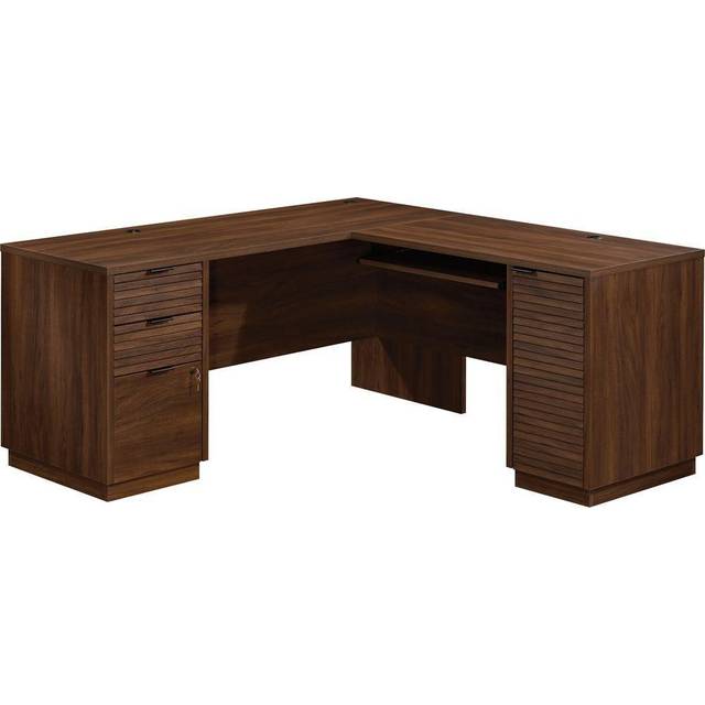 Teknik Elstree Mahogany L-Shaped Desk