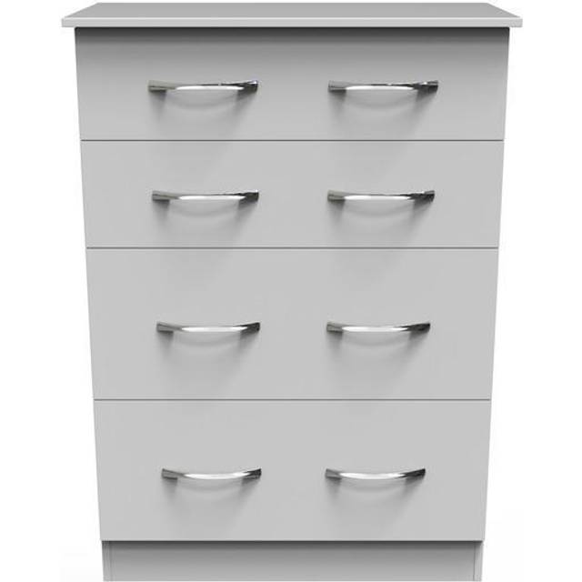 Welcome Furniture Ready Assembled 254072 Ds cov 4 drwr deep chest wht, White